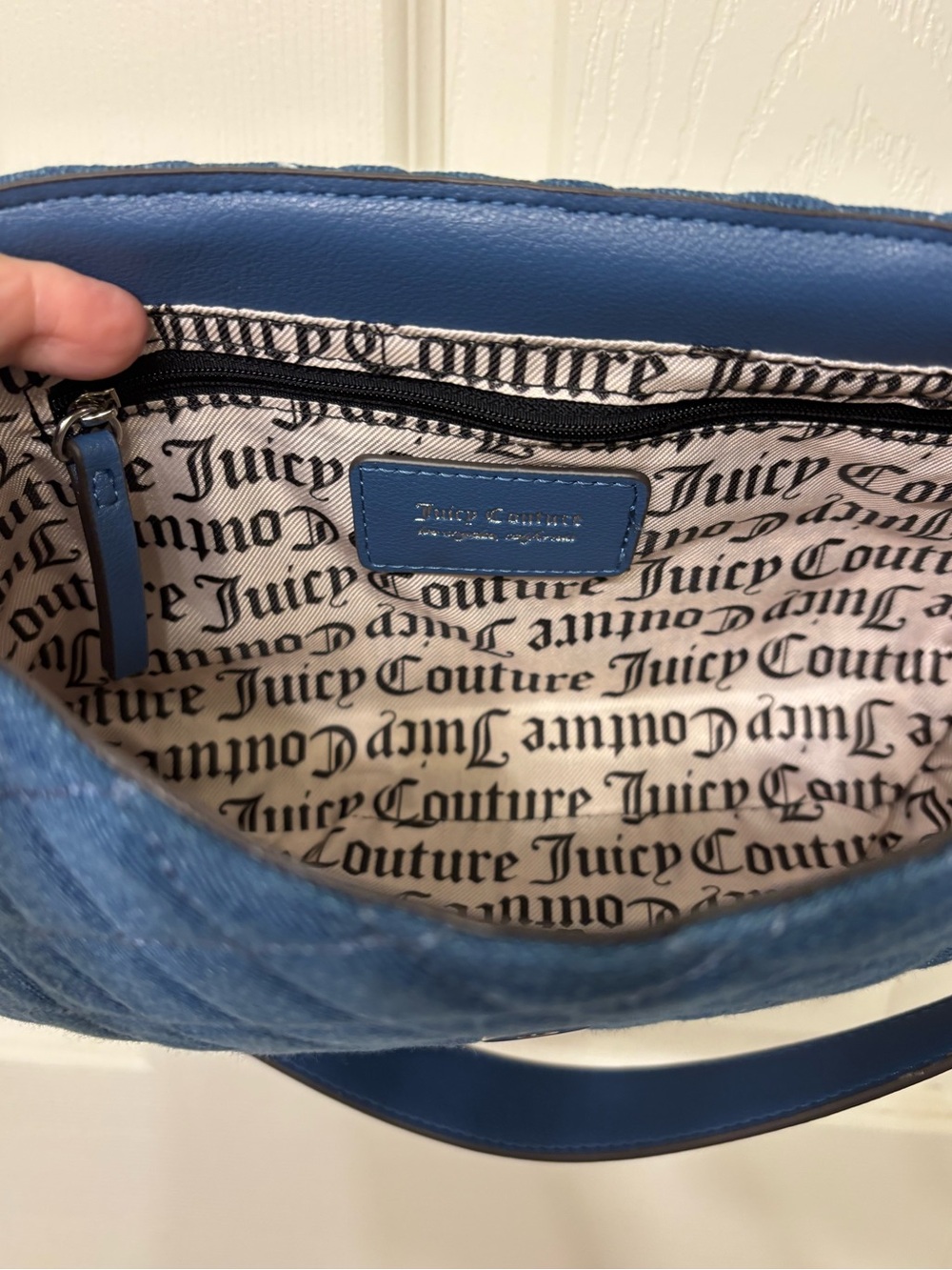 Juicy Couture quilted denim shoulder bag NWT - Picture 6 of 8